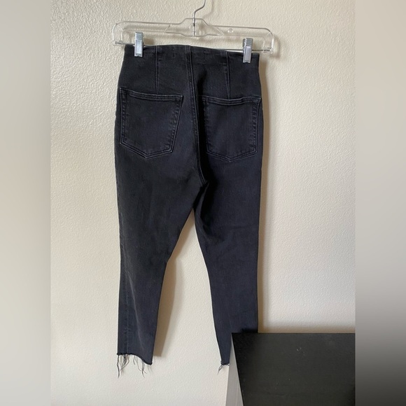 Reformation Women’s Skinny Jeans Charcoal Size 24 High Rise Zipper Detail - Picture 2 of 9
